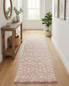 Berber Lattice Shag Collection Area Rug - Atlas (Light Pink) Runner Light Pink  lifestyle 33