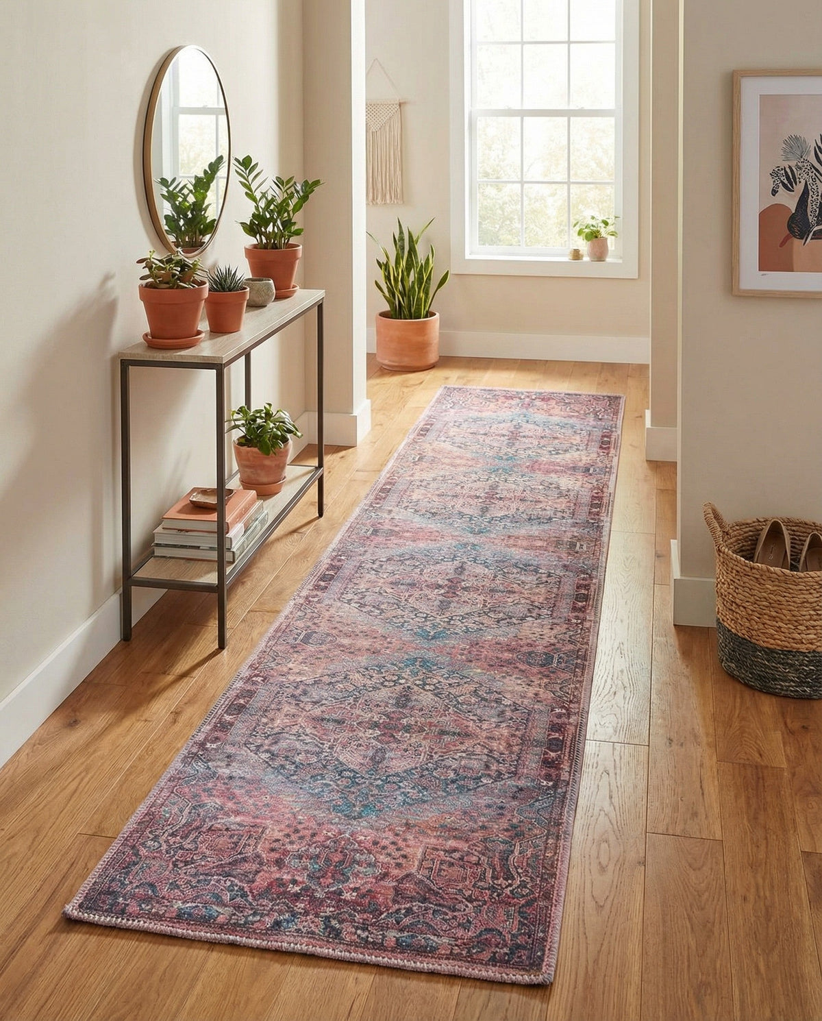 Zahara Oasis Collection Area Rug -  Agadir Runner Antique Rust Red  lifestyle 97