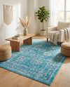 Geneva Terrace Collection Area Rug -  Lausanne Rectangle Blue  lifestyle 12