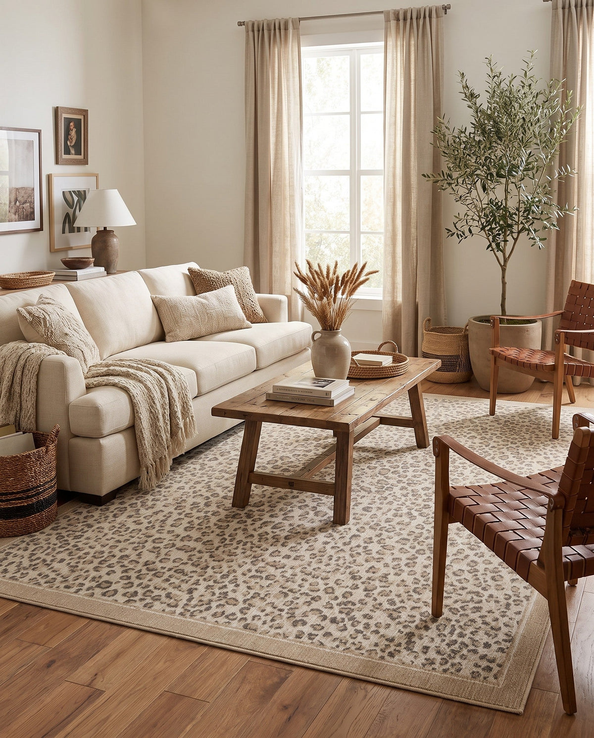 Savannah Sojourn Collection Area Rug - Serengeti Rectangle Ivory  lifestyle 68