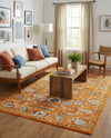 Adriana Terrace Collection Area Rug -  Positano (Orange) Rectangle Orange  lifestyle 18