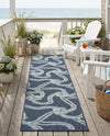 Seaside Haven Rugs Collection Area Rug -  Boardwalk Runner Navy Blue  lifestyle 45