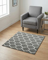 Trellis Mosaic Collection Area Rug -  Pergolatown (Dark Gray) Square Dark Gray  lifestyle 39