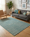 Soho Elegance Collection Area Rug -  Hudson (Turquoise) Rectangle Turquoise  lifestyle 10