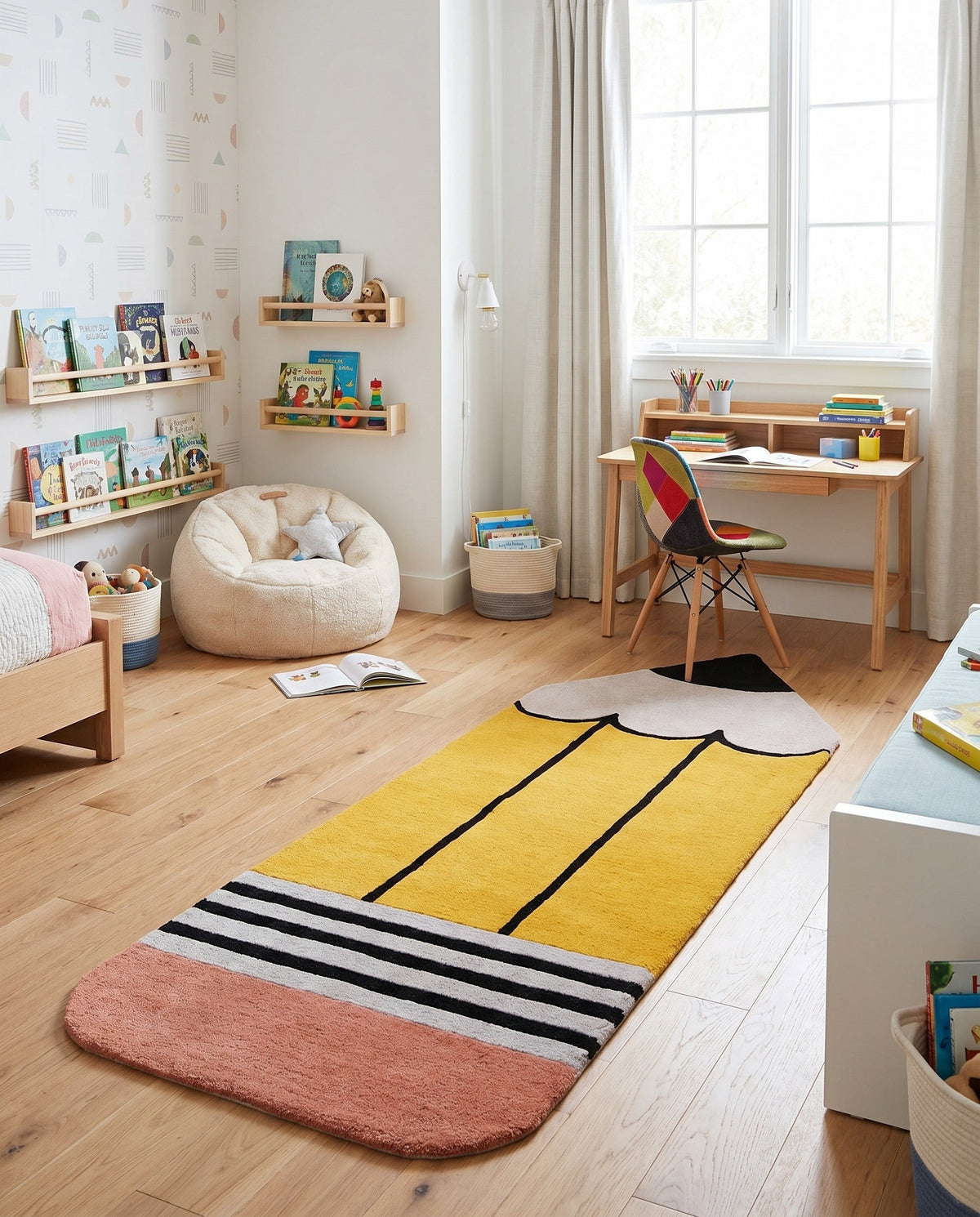 Whimsy Wonders Wool Collection Area Rug -  Horizon Runner Multi  lifestyle 8