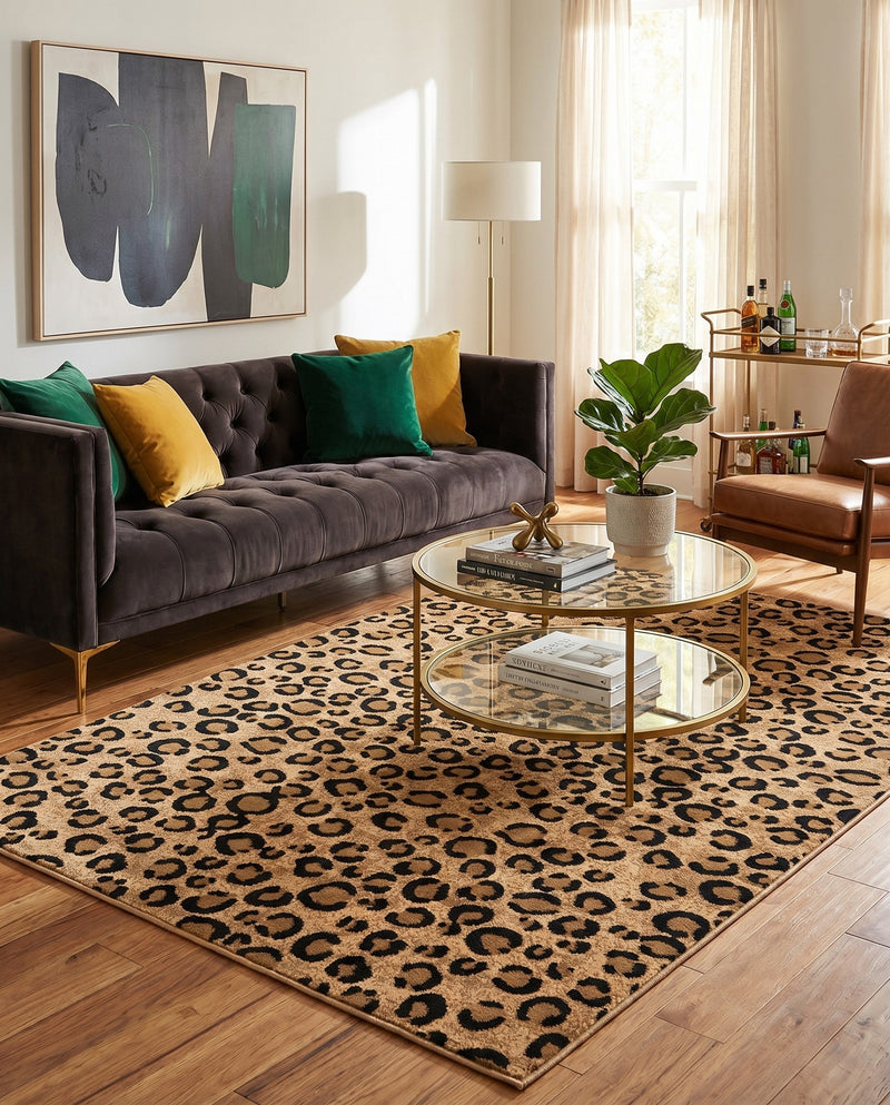 Savannah Sojourn Collection Area Rug -  Mara Rectangle Light Brown  lifestyle 13