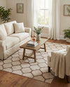 Lattice Gardens Collection Area Rug -  Bloomfield (Beige and Light Brown) Rectangle Beige and Light Brown  lifestyle 8