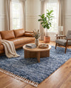 Cozy Cove Shag Collection Area Rug -  Harbor Rectangle Blue  lifestyle 41