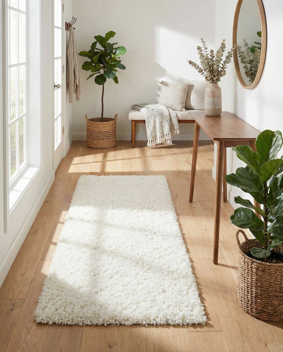 Plush Oasis Collection Area Rug - Serenity (Snow White) Runner Snow White  lifestyle 140