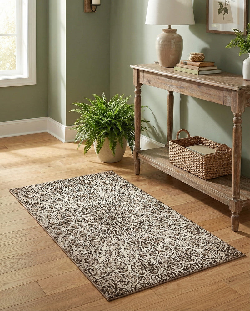 Riviera Elegance Collection Area Rug -  Eze Rectangle Brown  lifestyle 29