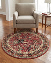 Neptune Elegance Collection Area Rug -  Galatea (Burgundy) Round Burgundy  lifestyle 79