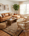 Savannah Sojourn Collection Area Rug -  Chobe Rectangle Light Brown  lifestyle 8