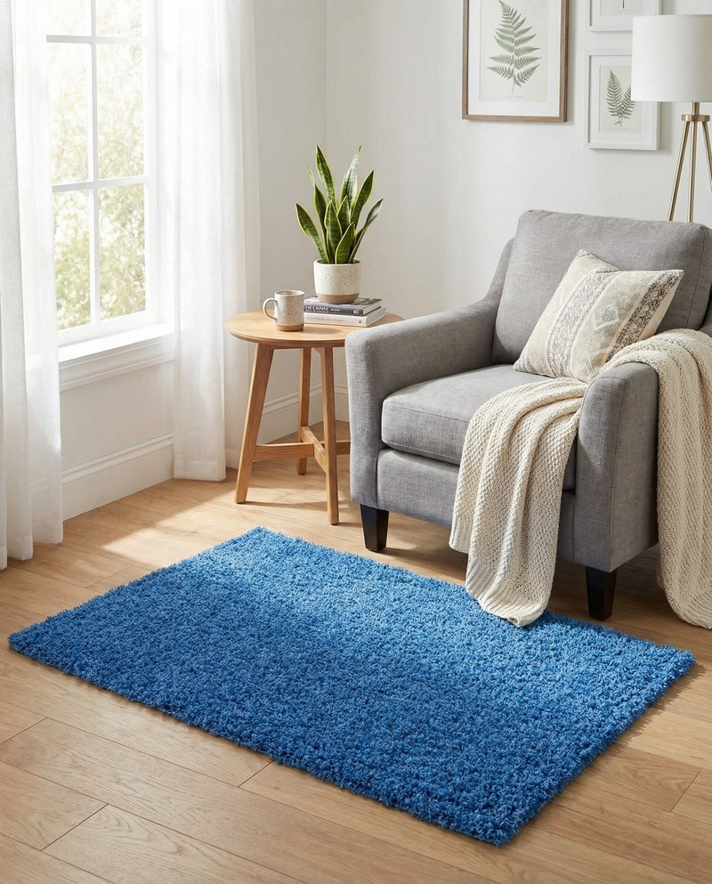 Plush Oasis Collection Area Rug - Serenity (Periwinkle Blue) Rectangle Periwinkle Blue  lifestyle 8