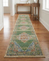 Savannah Soiree Collection Area Rug - Serengeti (Green) Runner Green  lifestyle 45