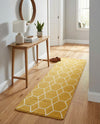 Trellis Mosaic Collection Area Rug - Arborville (Yellow) Runner Yellow  lifestyle 46