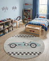 Wonder Tykes Collection Area Rug -  Confetti Round Gray  lifestyle 33