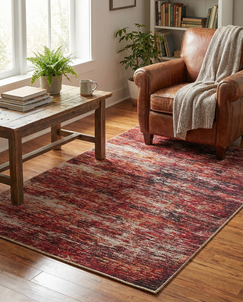 Sahara Essence Collection Area Rug - Oasis (Rust Red) Rectangle Rust Red  lifestyle 7