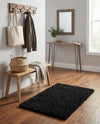 Plush Oasis Collection Area Rug - Serenity (Jet Black) Rectangle Jet Black  lifestyle 12