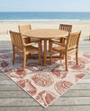 Seaside Haven Rugs Collection Area Rug -  Lighthouse (Ivory Rust Red) Square Ivory Rust Red  lifestyle 53