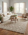 Berber Lattice Shag Collection Area Rug - Atlas (Light Brown) Rectangle Light Brown  lifestyle 4