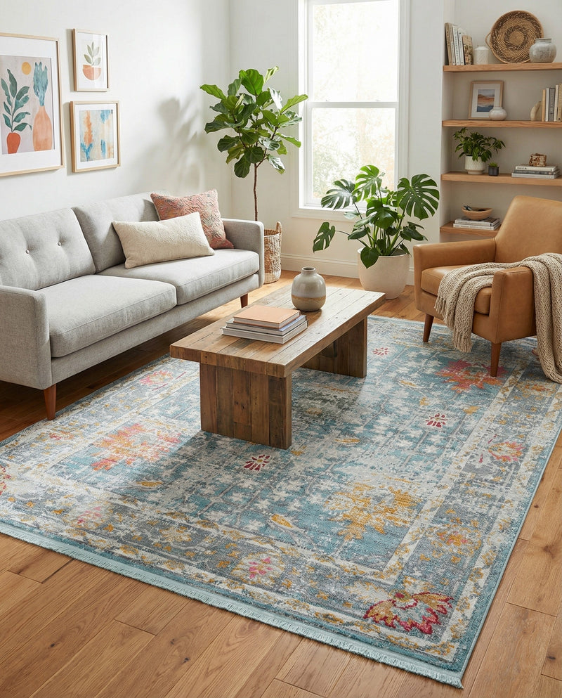 Arcadia Rugs Collection Area Rug -  Olympus Rectangle Blue  lifestyle 11