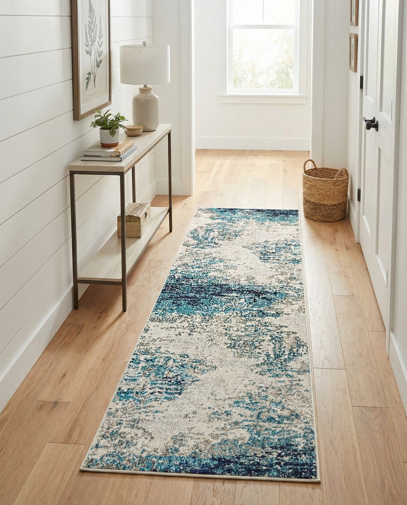 Colorburst Oasis Collection Area Rug -  Tropic Runner Blue  lifestyle 76