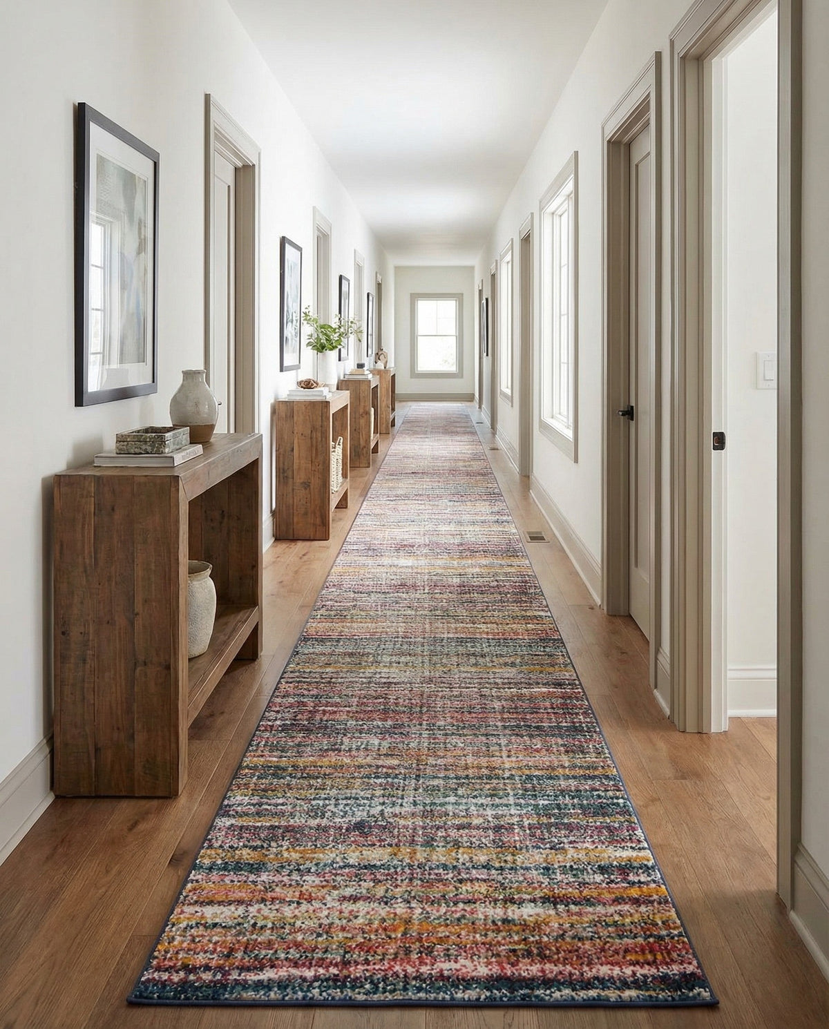 Jewel Oasis Collection Area Rug - Sapphire (Multi) Runner Multi  lifestyle 72