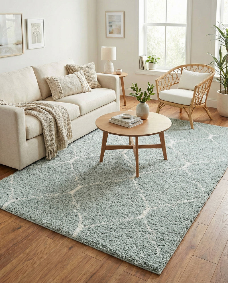 Casablanca Comfort Collection Area Rug -  Medina Rectangle Light Green  lifestyle 10