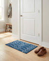 Marrakesh Lattice Collection Area Rug - Casablanca (Navy Blue) Rectangle Navy Blue  lifestyle 19