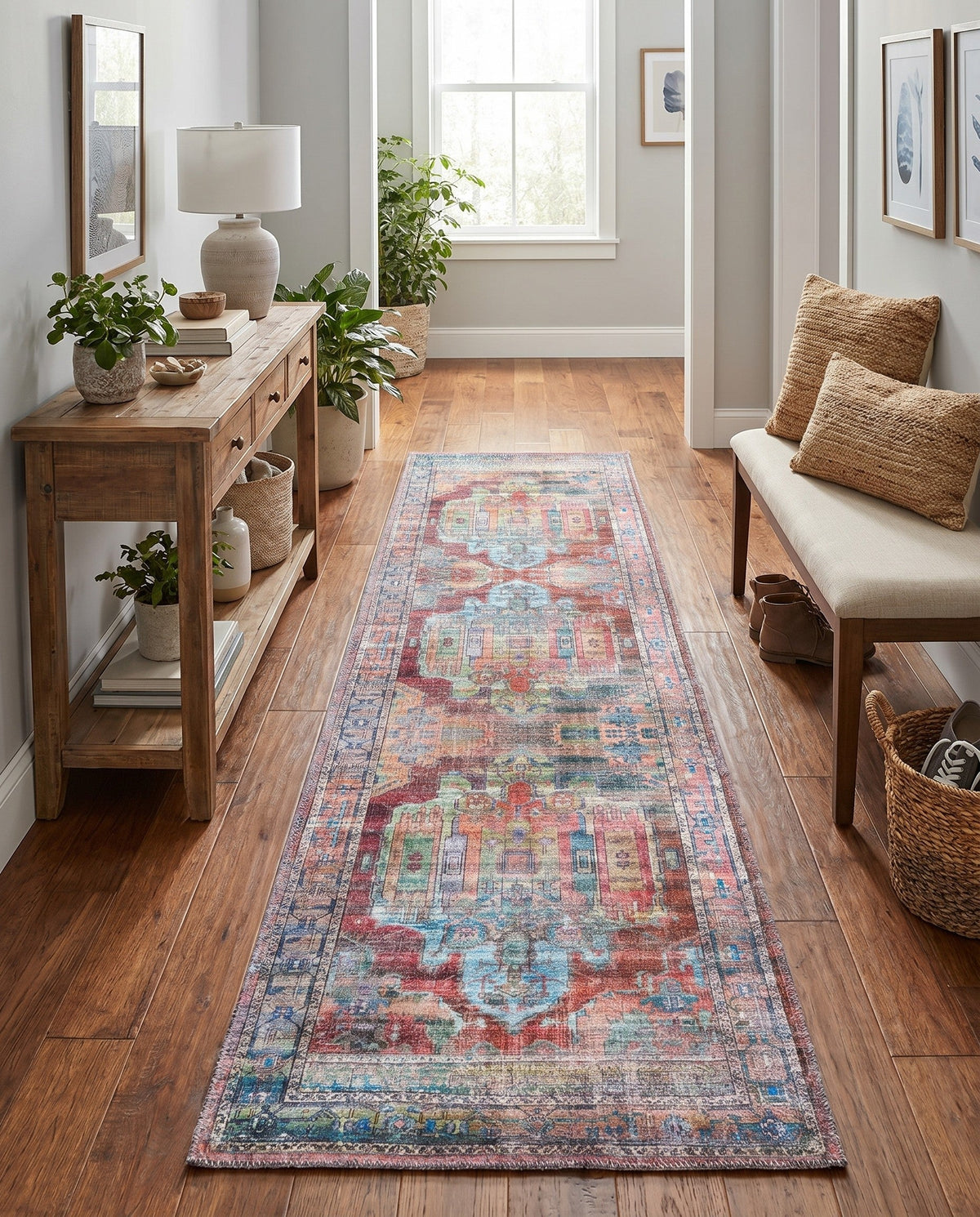 Zahara Oasis Collection Area Rug - Sahara Runner Multi  lifestyle 146