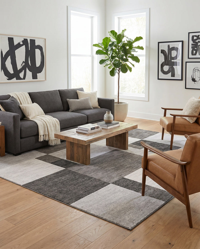 Autumn Meadow Collection Area Rug -  Sycamoreside (Gray) Rectangle Gray  lifestyle 14