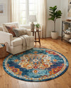 Beverly Grove Collection Area Rug - Melrose (Multi) Round Multi  lifestyle 53
