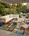 Urban Terrace Collection Area Rug -  Portico Rectangle Multi  lifestyle 5