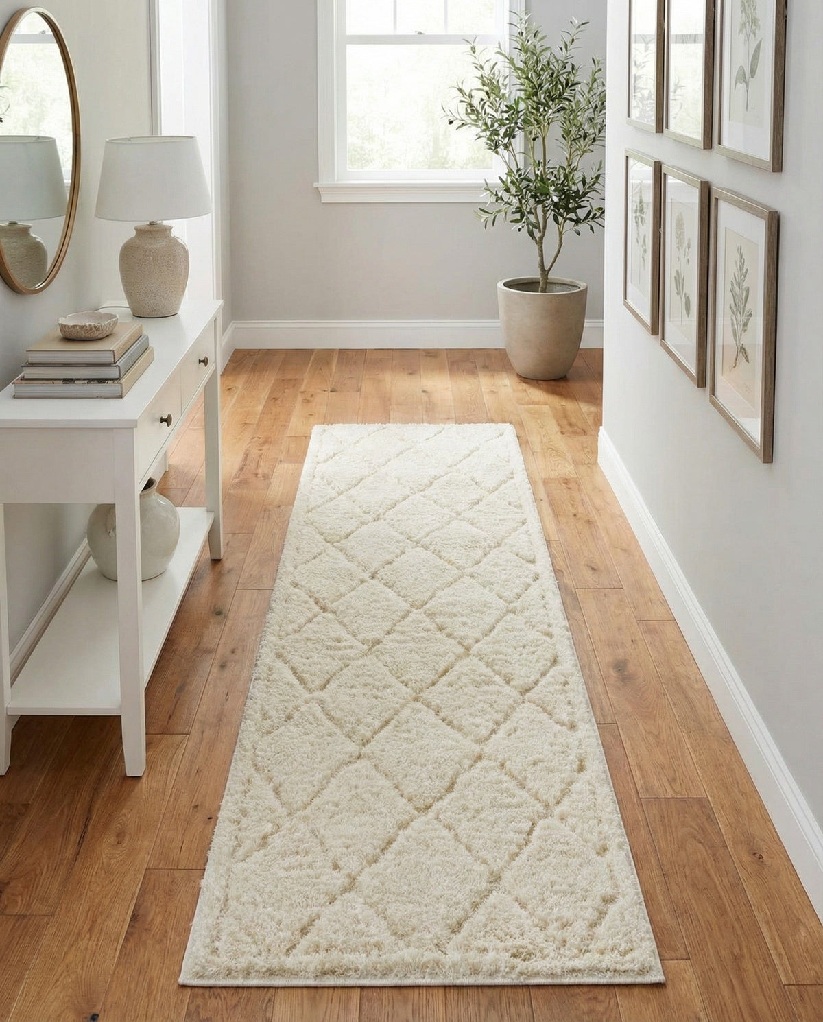 Trellis Haven Collection Area Rug - Havenwood Runner Ivory  lifestyle 127