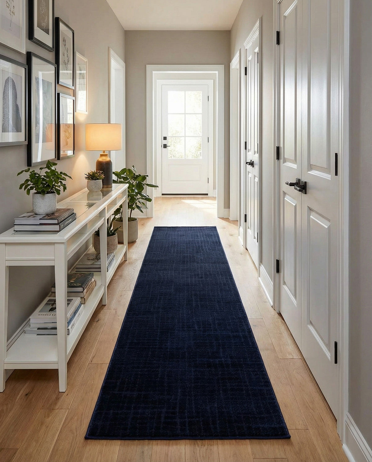 Haven Tapestry Collection Area Rug - WhisperingFalls Runner Inkwell Blue  lifestyle 111