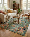 Brighton Terrace Collection Area Rug - Hove (Green) Rectangle Green  lifestyle 30