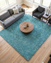 Alpine Plush Collection Area Rug -  Cortina (Aqua) Square Aqua  lifestyle 80