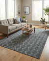 Geo Garden Lattice Collection Area Rug -  Casablanca Rectangle Harbor Blue  lifestyle 46