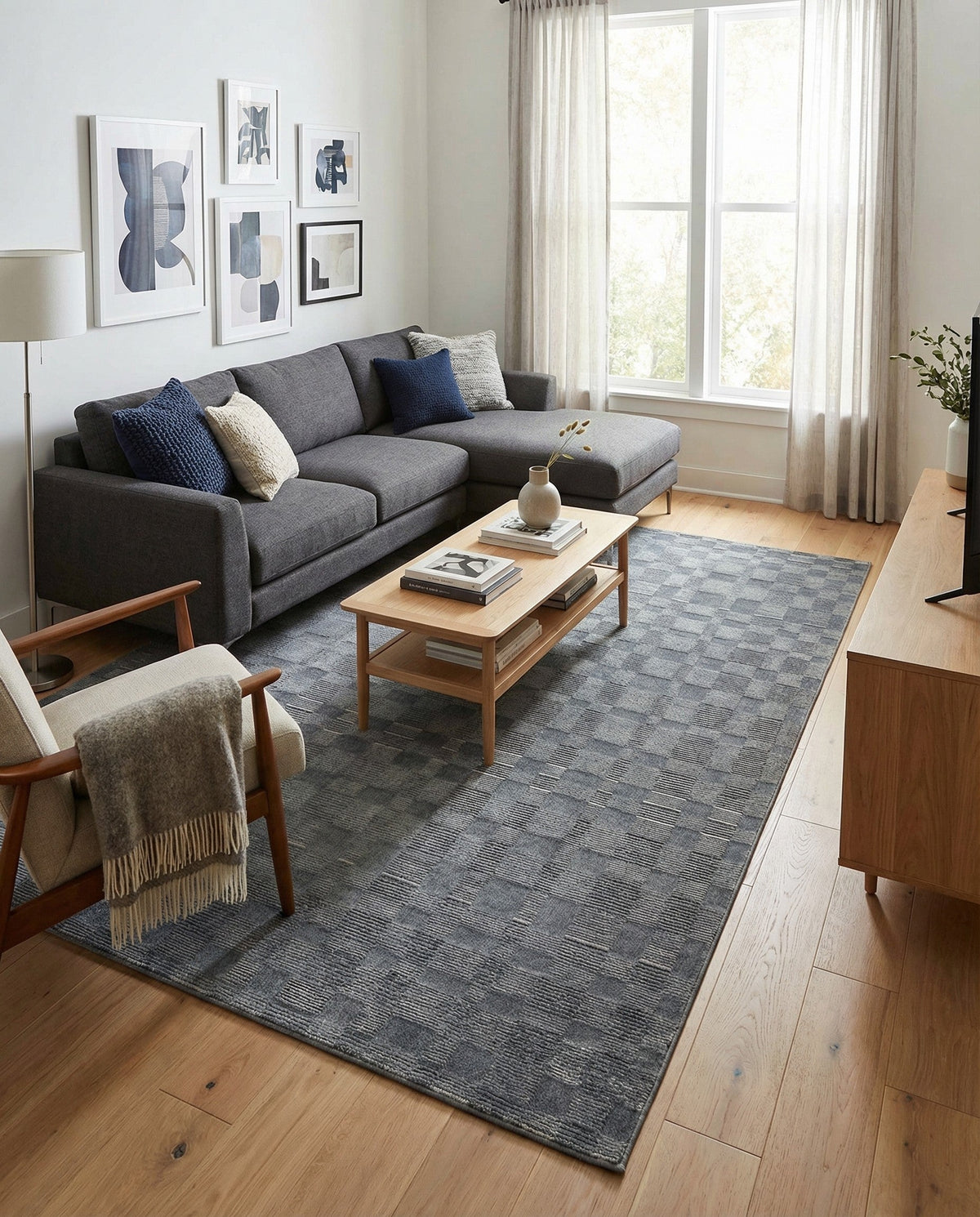 Haven Tapestry Collection Area Rug -  SereneCove Rectangle Serenity Blue  lifestyle 21