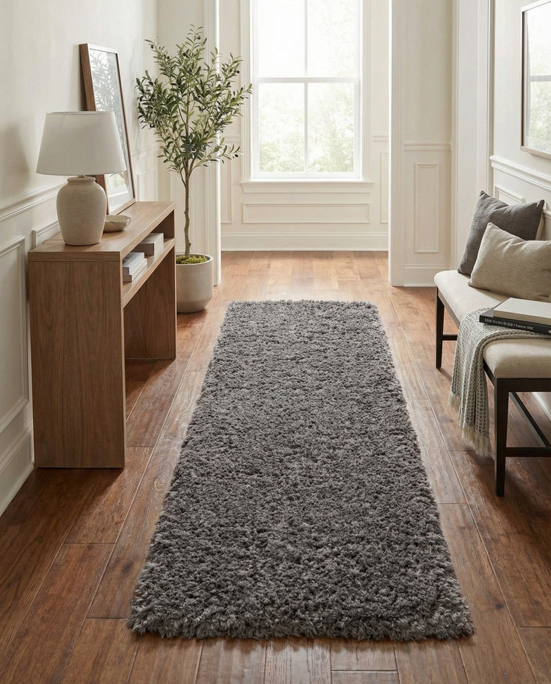 Eternal Plush Oasis Collection Area Rug -  Tranquility (Smoke) Runner Smoke  lifestyle 42