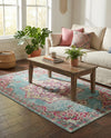 Chateau Elegance Collection Area Rug -  Riviera Rectangle Light Blue  lifestyle 10