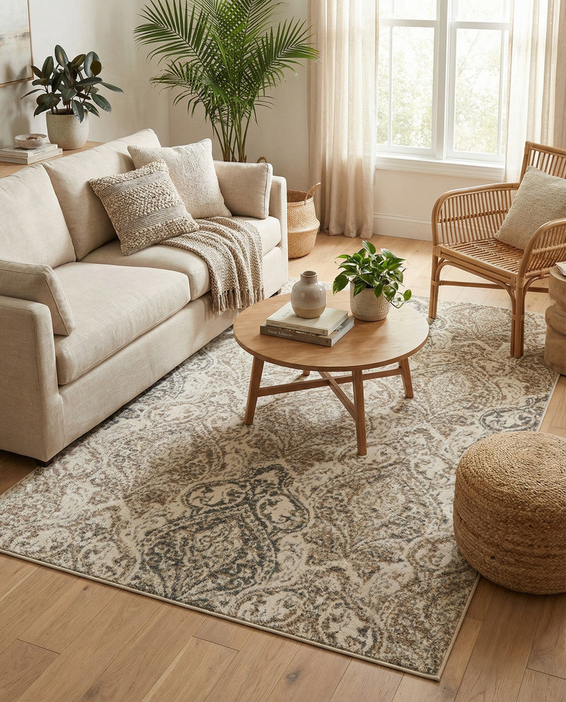 Gobi Sands Collection Area Rug -  Hami Rectangle Beige  lifestyle 9