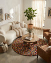 Woolen Sphere Collection Area Rug - Orbsburg (Multi) Round Multi  lifestyle 84