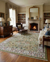 Persian Elegance Collection Area Rug -  Kerman (Green) Rectangle Green  lifestyle 9
