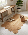 Serenity Braided Jute Collection Area Rug - Seaside Rectangle Natural  lifestyle 16