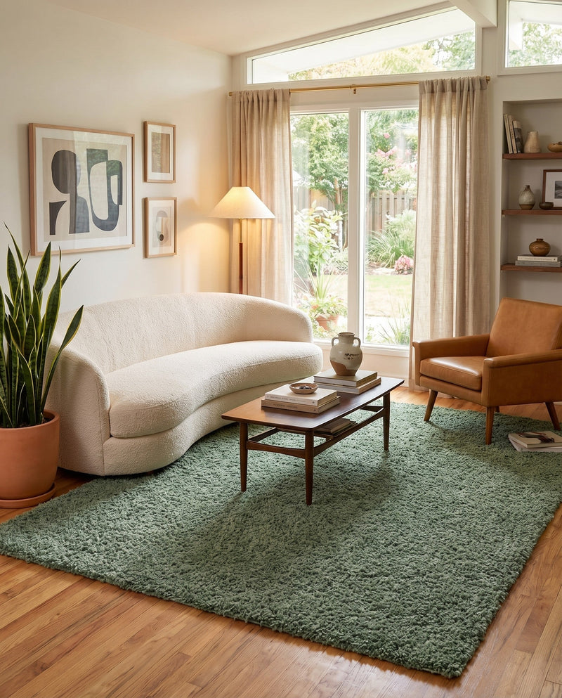 Alpine Plush Collection Area Rug -  Cortina (Sage) Rectangle Sage  lifestyle 12