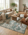 Gobi Sands Collection Area Rug - Dunhuang Rectangle Green  lifestyle 6