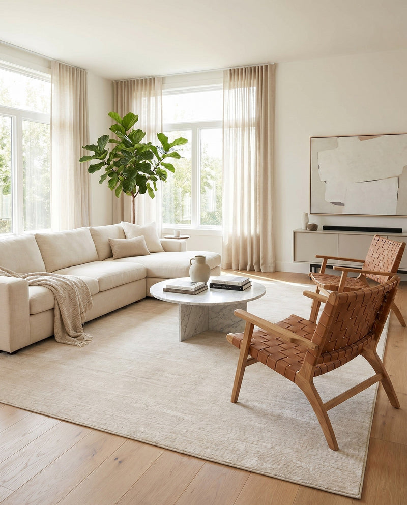 Bloomsbury Elegance Collection Area Rug -  Kensington (Ivory) Rectangle Ivory  lifestyle 24