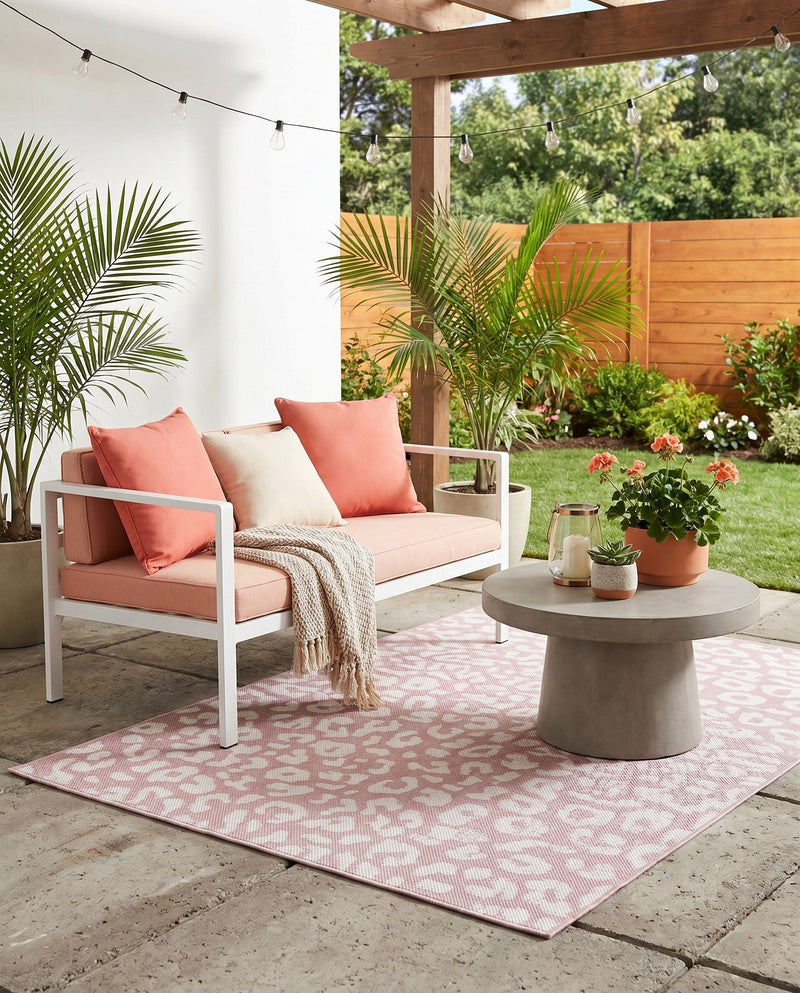 Savannah Escape Collection Area Rug -  Amazon (Pink Ivory) Rectangle Pink Ivory  lifestyle 8