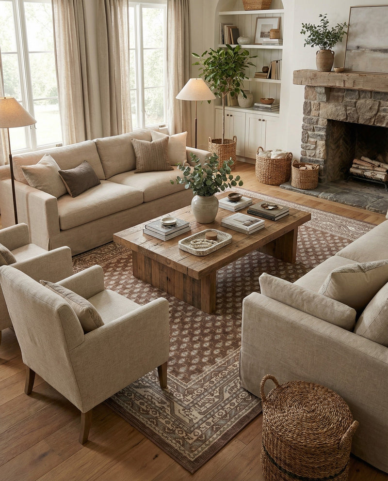 Soho Elegance Collection Area Rug -  Mercer (Brown) Rectangle Brown  lifestyle 7